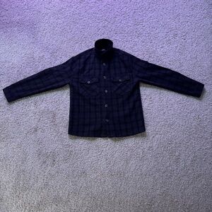 flannel button up coat